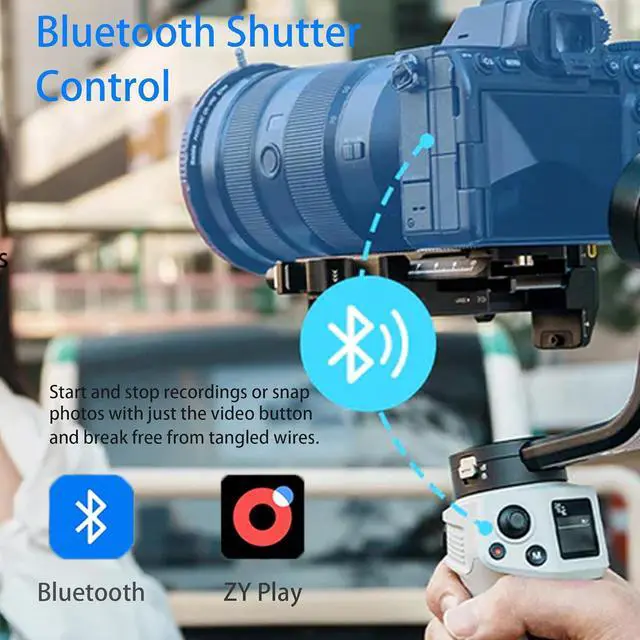 Alt view image 4 of 7 - CINEPEER WEEBILL 3E Mirrorless Gimbal Lightweight Stabilizer, Up to 3kg/6.6lbs Payload, 3-Axis Camera Gimbal for Canon/Sony/Panasonic/Nikon, Bluetooth Shutter Control, Native Vertical Shooting