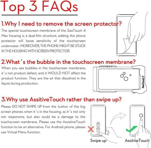 Alt view image 4 of 7 - Underwater Touchscreen housing compatiable for iPhone 12/12 Pro/12 Pro Max/13/13 Pro/13 Pro Max/14/14 Pro/14 Pro Max/15/15 Pro/16Pro/16Pro Max