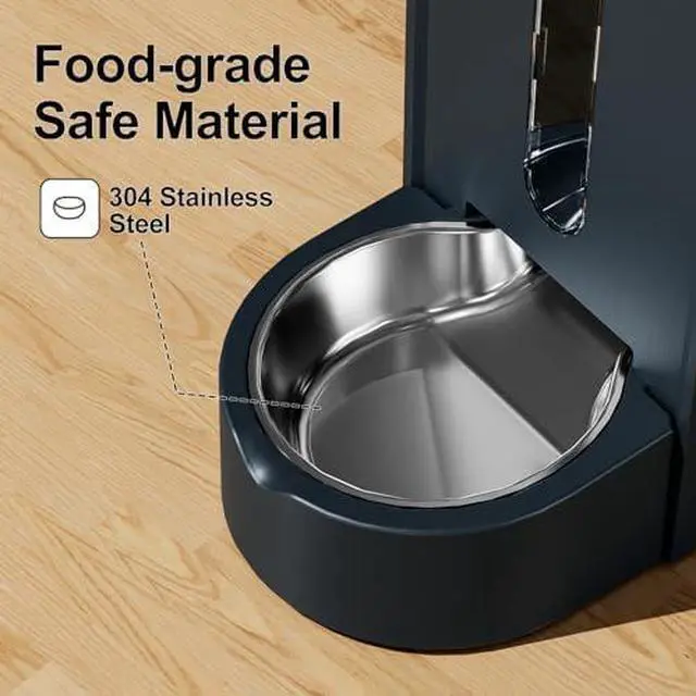Alt view image 5 of 6 - Automatic Gravity Pet Feeder, 1.8 Gallons*2 Dog Feeder and Water Dispenser Set, 2-in-1 Automatic 100% BPA-Free Feeder and Stainless Steel Water Dispenser for Dogs, Cats, Rabbits, Puppies (Black)
