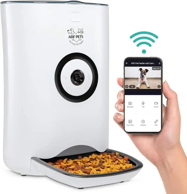 Main image of Pets Smart Automatic Pet Feeder with Wi-Fi, HD Camera with Voice and Video Recording, Programmable Food Dispenser for Dogs & Cats with Easy App-Controlled, 29-Cup Capacity, for iPhone & Android