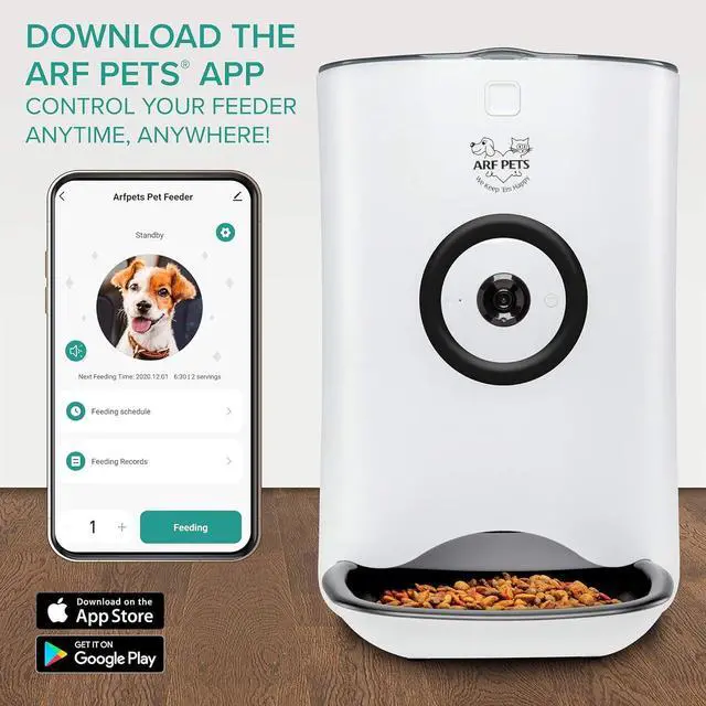 Alt view image 2 of 7 - Pets Smart Automatic Pet Feeder with Wi-Fi, HD Camera with Voice and Video Recording, Programmable Food Dispenser for Dogs & Cats with Easy App-Controlled, 29-Cup Capacity, for iPhone & Android