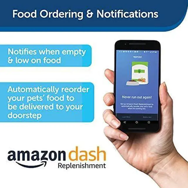 Alt view image 2 of 5 - Electronic Pet Feeder for Cats & Dogs - 6L/24 Cup Capacity - Programmable Mealtimes - Alexa, Apple & Android Compatible - Backup Batteries Ensure Meal Delivery During Power Outage