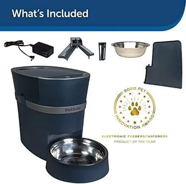 Alt view image 5 of 5 - Electronic Pet Feeder for Cats & Dogs - 6L/24 Cup Capacity - Programmable Mealtimes - Alexa, Apple & Android Compatible - Backup Batteries Ensure Meal Delivery During Power Outage