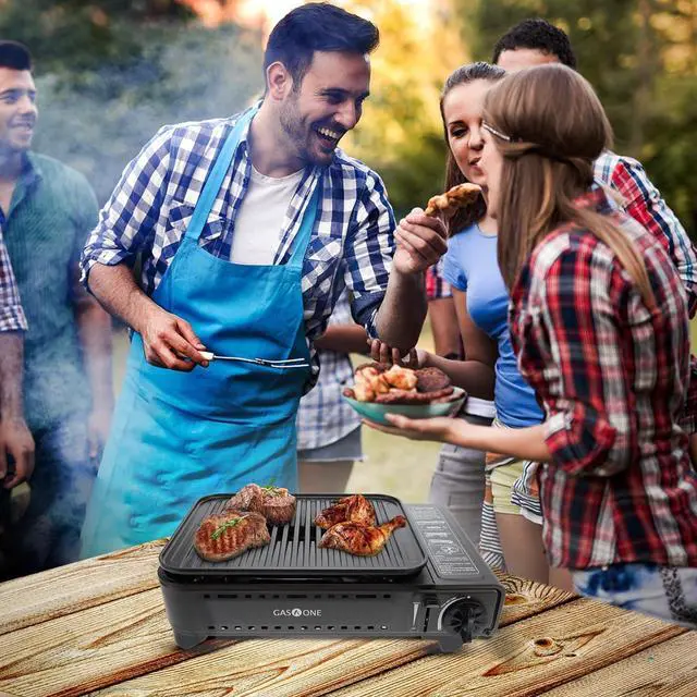 Alt view image 4 of 7 - Propane or Butane Grill Stove GS-2400P Dual Fuel Portable Camping Grill Gas Stove with Carrying Case