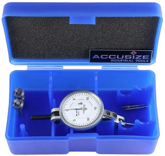 Alt view image 2 of 7 - Industrial Tools 0.060'' by 0.0005'' (Range by Graduation) Horizontal Test Indicator with 1.5'' Dial Diameter, 0511-2001