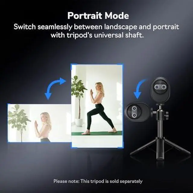 Alt view image 6 of 6 - 4K Webcam for Streaming, Worlds 1st Dual-Camera AI-Powered 4K Camera w/AI Autofocus, 3 Mics Array&3 Sound Modes, USB Webcam with Clip, Great for Streaming, Desk Setup and Creative Gifts