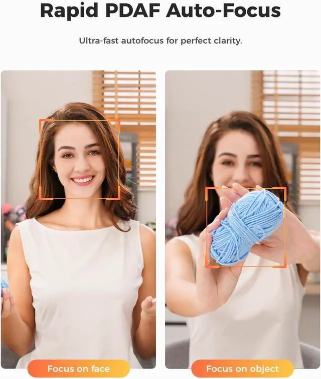 Alt view image 7 of 7 - 2 Lite 4K Webcam for PC, AI Tracking PTZ Streaming Camera with 1/2" Sensor, Gesture Control, 60 FPS, HDR, Microphones, Web Camera for Desktop Computer, Laptop, Meeting, Video Calls, etc.