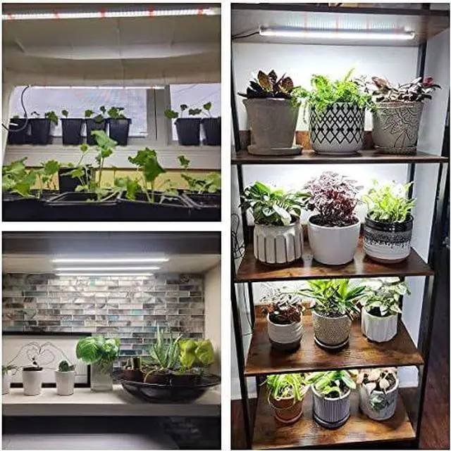 Alt view image 2 of 7 - Grow Light, 360 LEDs Full Spectrum Plant Light for Indoor Plants, 6 Bars/16 in Grow Light Strip with Auto Timer 6/12/16 Hrs, 3 Switch Modes, 5 Dimmable Levels for Green House Hydroponics