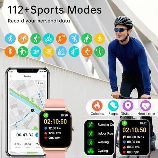 Alt view image 3 of 6 - Smart Watch for Women Fitness Tracker: Waterproof Make/Answer Call Smart Watches for Women Running Digital Mens Watches Step Smartwatch Android Phones iPhone Samsung Compatible Heart Rate Monitor