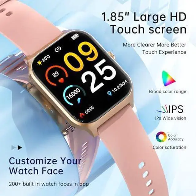 Alt view image 5 of 6 - Smart Watch for Women Fitness Tracker: Waterproof Make/Answer Call Smart Watches for Women Running Digital Mens Watches Step Smartwatch Android Phones iPhone Samsung Compatible Heart Rate Monitor