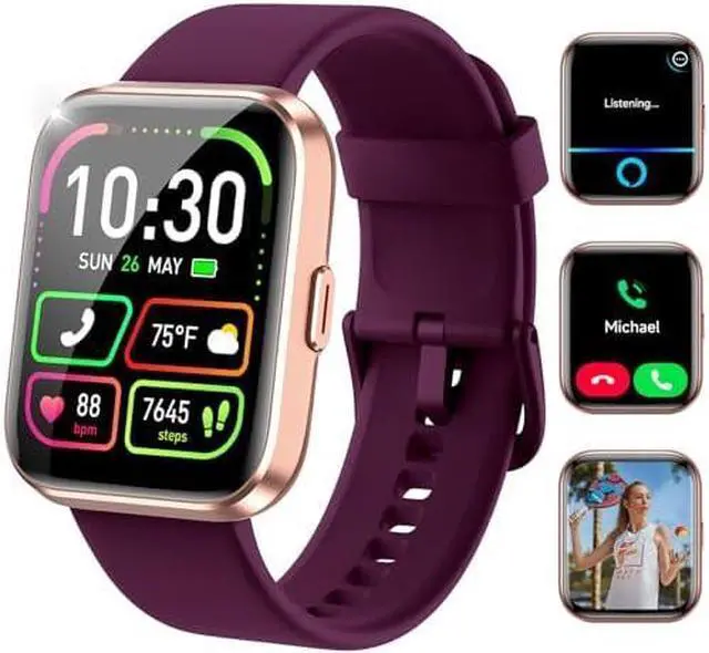 Main image of Smart Watches for Women and Men - Smart Watch Compatible for iPhone Android Phone,Alexa,Call & Notification Alerts,Heart Rate & Sleep Monitor,3 ATM Waterproof 1.83 Inches Fitness Tracker