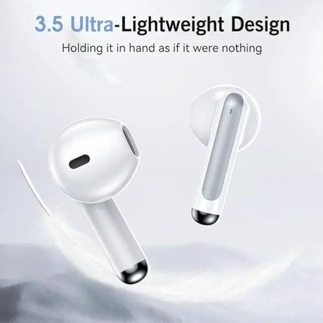 Main image of Wireless Earbuds Bluetooth Headphones 5.3 Stereo 50 Hour Playback Ear Buds with LED Display and with 4 ENC Noise Cancelling Mic Wireless Earphones, for Phone, Tablet, Laptop, Sports, Black