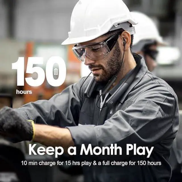 Main image of Bluetooth Headphones, 150H Playtime Wireless Bluetooth Earbuds with Earhooks, w/Mic in-Ear Magnetic Neckband Earphone, IPX7 Sweatproof Deep Bass Headset for Home, Traveling, Outdoor, Business Trips