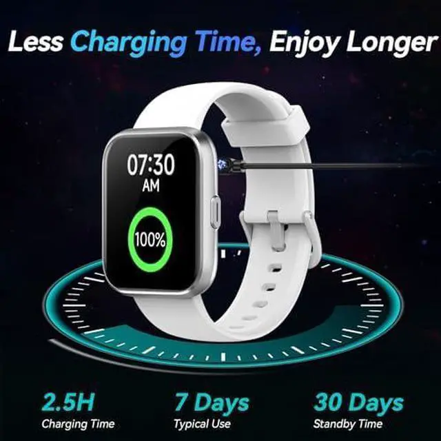 Alt view image 7 of 7 - Smart Watches for Men Android & iPhone, 1.8" Alexa Built-in Smartwatches Fitness Tracker Watch with Bluetooth Calls, IP68 Waterproof, Heart Rate/Sleep/SpO2 Monitor, 110 Sport Modes - Black