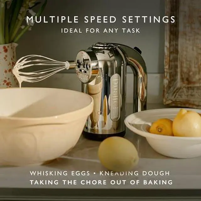 Alt view image 2 of 2 - 400W - Strong Grip Handle - Attachments Included - Integral Plug Storage - 4 Speed Settings - Repairable gears - Flat Beaters, Dough Hooks, Balloon Whisk