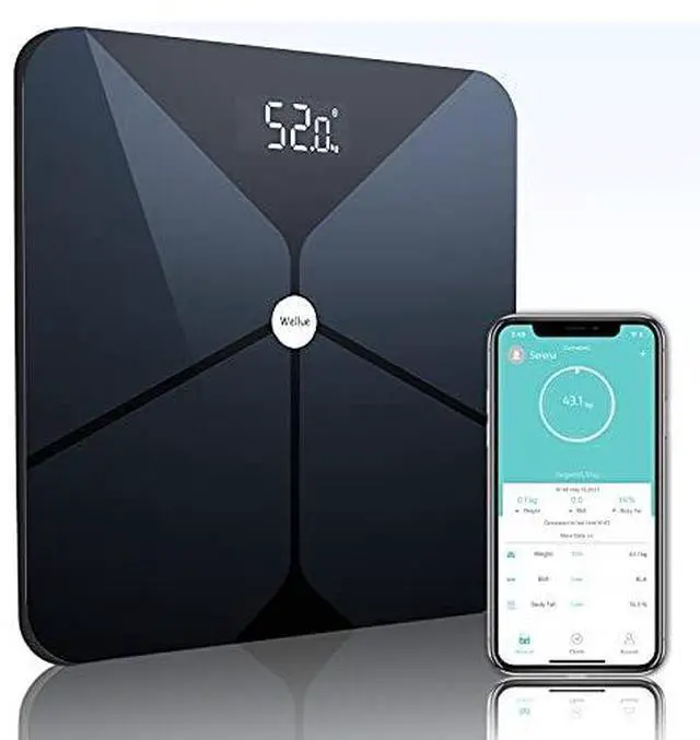 Main image of Body Composition Scale, 8 Electrode Bathroom Smart Scale with BMI, Body Fat, Muscle Mass, Scale for Body Weight and Fat with 20 Body Fat Scale, Large Color Display and Report (Black)