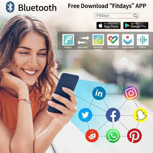 Alt view image 7 of 7 - Body Composition Scale, 8 Electrode Bathroom Smart Scale with BMI, Body Fat, Muscle Mass, Scale for Body Weight and Fat with 20 Body Fat Scale, Large Color Display and Report (Black)