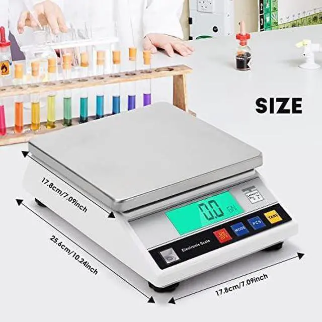 Alt view image 5 of 5 - High Precision Scale 10kg 0.1g Digital Accurate Electronic Balance Lab Scale Laboratory Industrial Scale Weighing and Counting Scale Scientific Scale CE 0.1g (10kg, 0.1g)