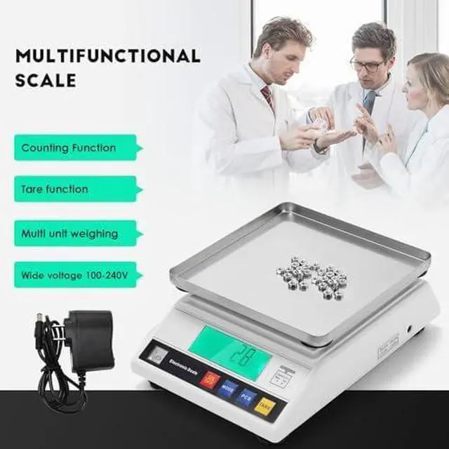 Alt view image 4 of 5 - High Precision Scale 10kg 0.1g Digital Accurate Electronic Balance Lab Scale Laboratory Industrial Scale Weighing and Counting Scale Scientific Scale CE 0.1g (10kg, 0.1g)