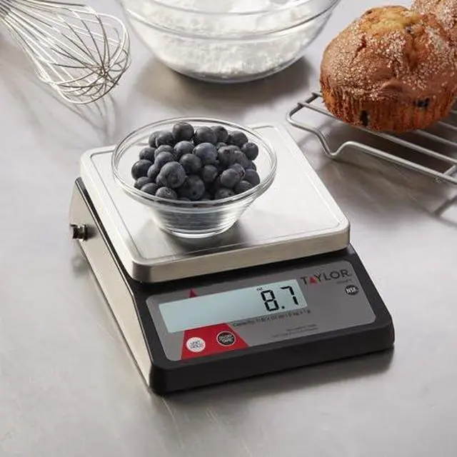 Alt view image 3 of 6 - TE10FT 11-Pound Commercial Digital Portion Control Scale, 11 lb (5 kg) in 0.1 oz (1 g) Food and Cooking Scale, Tare and Hold Function, NSF, Stainless Steel Platform