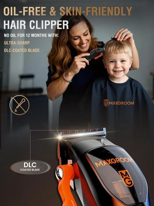 Alt view image 4 of 7 - Professional Hair Clippers for Men, Premium Home Haircut Kit Cordless Hair Cutting Clippers and Trimmers Set, 9000RPM Magnetic Motor, DLC Blades, Perfect for Barber Fades & Family Use