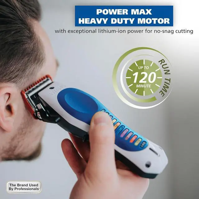 Alt view image 4 of 7 - Lithium Ion Color Pro Rechargeable Cordless Hair Clippers for Men with Smart Charge Technology and Battery Hair Trimmer for Convenient at Home Haircutting & Touch Ups - Model 3026594