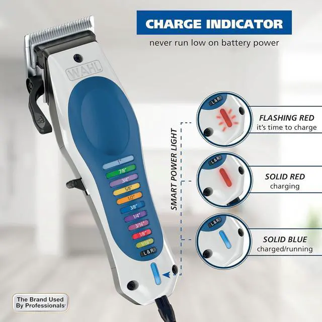 Alt view image 7 of 7 - Lithium Ion Color Pro Rechargeable Cordless Hair Clippers for Men with Smart Charge Technology and Battery Hair Trimmer for Convenient at Home Haircutting & Touch Ups - Model 3026594