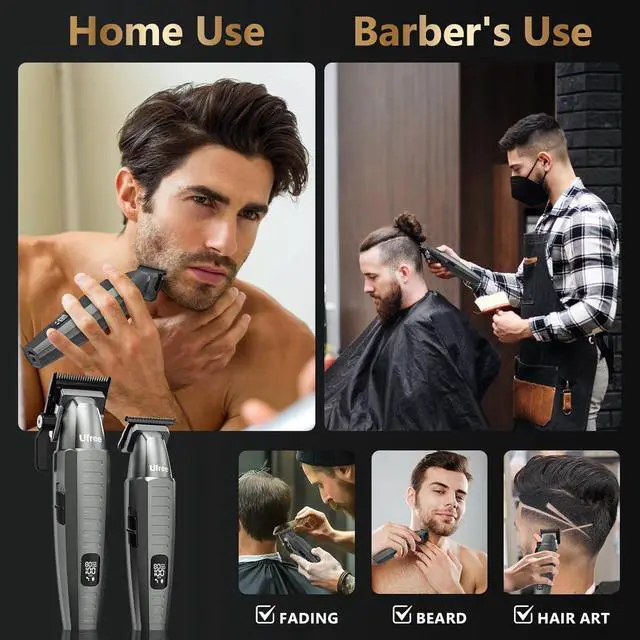 Alt view image 5 of 7 - Professional Hair Clippers for Men, Clippers and Trimmers Set, Barber Clippers, Electric Hair Trimmer with Barber Bag, Gifts for Men