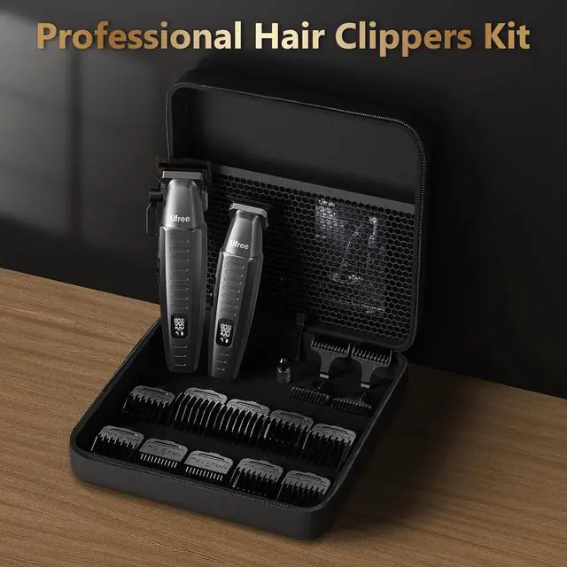 Alt view image 6 of 7 - Professional Hair Clippers for Men, Clippers and Trimmers Set, Barber Clippers, Electric Hair Trimmer with Barber Bag, Gifts for Men