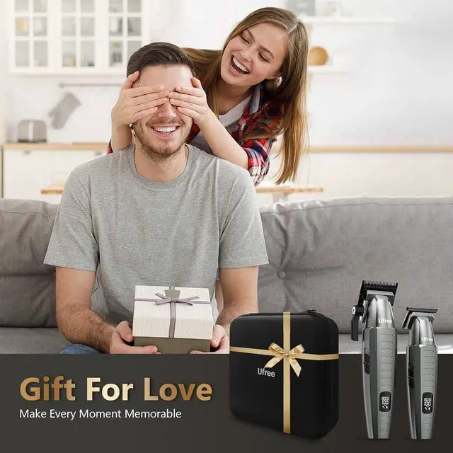 Alt view image 7 of 7 - Professional Hair Clippers for Men, Clippers and Trimmers Set, Barber Clippers, Electric Hair Trimmer with Barber Bag, Gifts for Men