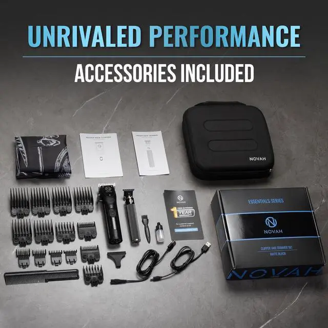 Alt view image 7 of 7 - Professional Hair Clippers for Men, Professional Barber Clippers and Trimmer Set, Mens Cordless Clipper, Fade Haircut Kit, Electric Hair Cut Machines