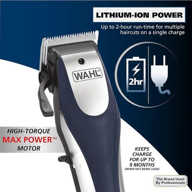 Alt view image 3 of 7 - Lithium Ion Pro Rechargeable Cordless Hair Clippers for Men, Woman, & Children with Smart Charge Technology for Convenient at Home Haircutting - Model 79470