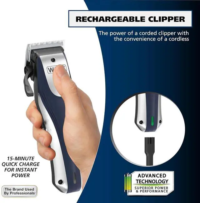 Alt view image 7 of 7 - Lithium Ion Pro Rechargeable Cordless Hair Clippers for Men, Woman, & Children with Smart Charge Technology for Convenient at Home Haircutting - Model 79470
