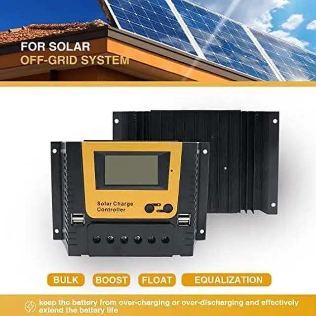 Alt view image 4 of 5 - Solar Panel 200W 12V Flexible System Kit,2X100W Monocrystalline Fiberglass Module 20A Controller Extension Cable for Off Grid Home,RV,Caravan,Boat and Other Battery Charger200W