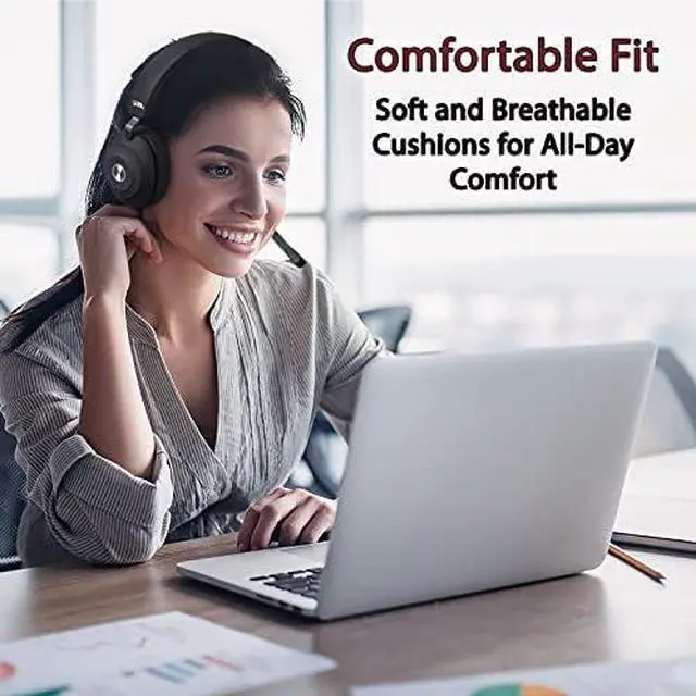 Alt view image 5 of 5 - Essential Bluetooth Headset (HS-2000BT)  Professional Wireless Headset Optimized for UC Platforms, ANC & ENC technology Ensure Quality Audio for Calls & Music, Earcup Controls, Comfortable