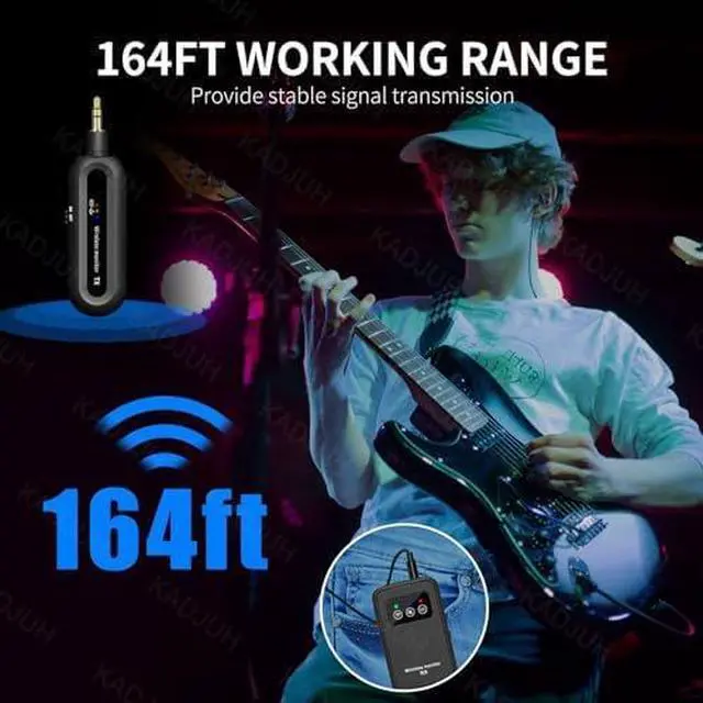 Alt view image 2 of 6 - Wireless in-Ear Monitor System 2.4G Wireless IEM System Stage Monitor with 90° Rotate Transmitter Beltpack Receiver Automatic Pairing, 164ft for Studio, Band, Live Performance