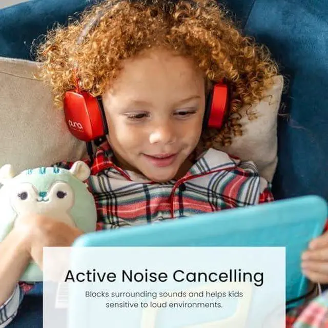 Alt view image 3 of 5 - Puro Sound Labs PuroQuiet Plus Volume Limited On-Ear Active Noise Cancelling Bluetooth Headphones Lightweight Headphones for Kids with Built-in MicrophoneSafer Sound Studio-Grade Quality (Black)