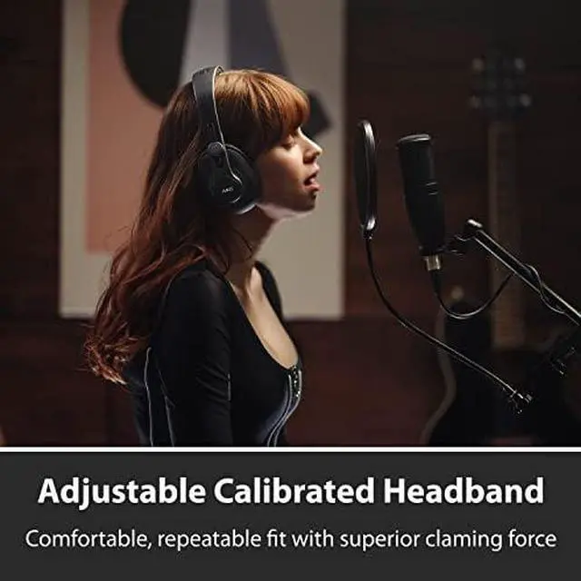 Alt view image 4 of 5 - Audio K371 Wired Over-Ear, Closed-Back, Foldable Professional Recording Studio Headphones, Studio Monitor Mixing, Podcast, DJ Stereo Headsets, Black
