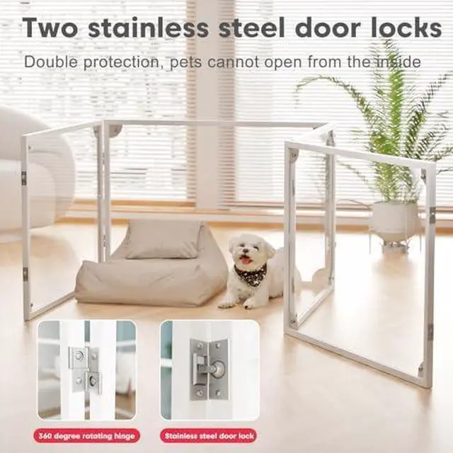 Alt view image 3 of 6 - Dog Playpen Dog Playpen Indoor Puppy Pen Pets Fence Puppies Cage10 Panels for Puppies Dog Play Pens for Dogs Indoor (4)