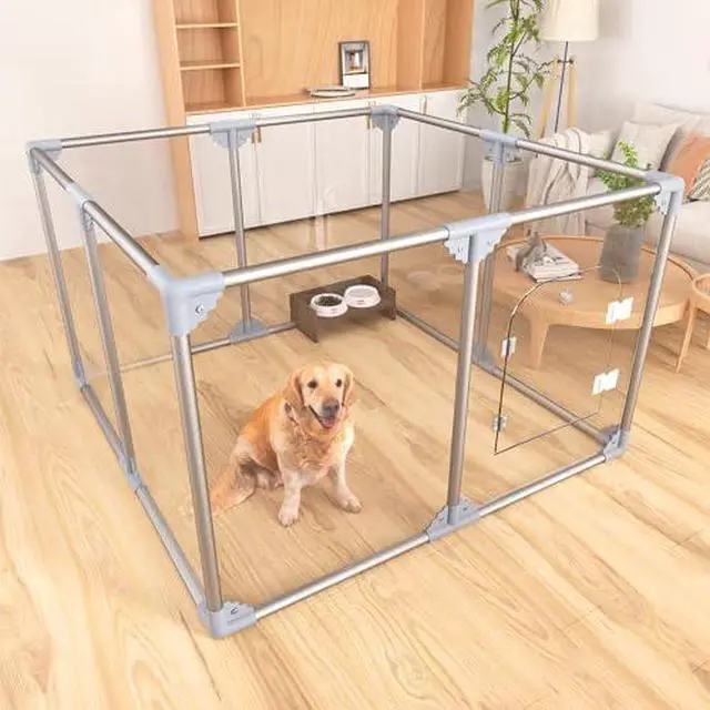 Alt view image 6 of 6 - Dog Playpen Dog Playpen Indoor Puppy Pen Pets Fence Puppies Cage10 Panels for Puppies Dog Play Pens for Dogs Indoor (4)