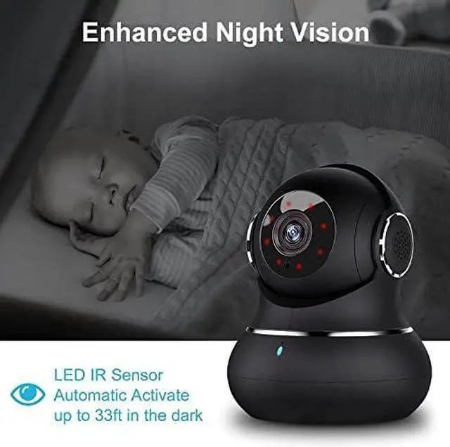 Alt view image 3 of 6 - 2K Indoor Security Camera, Cameras for Home Security with 360°Motion Detection, WiFi Baby Monitor for Baby/Elder/Dog, Pan/Tilt Pet Cam with Phone APP, IR Night Vision, 2-Way Audio, 4 Pack