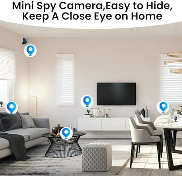 Alt view image 6 of 6 - Security Camera, 2K WiFi Indoor Camera with 64G SD Card, 100 Days Standby Battery Life, Clear Night Vision, AI Motion Detection, Real-Time Record Security Wireless Surveillance Camera