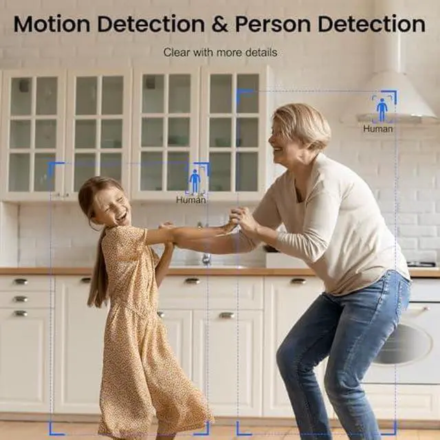 Alt view image 4 of 5 - 360 Cameras for Home Security-Indoor Camera Monitoring Baby/Nanny with 2K High Resolution & One-Tap Call, 24-7 Local Storage, Compatible with Alexa/Google Home, K7 4Pack (2.4GHz Wi-Fi Only)