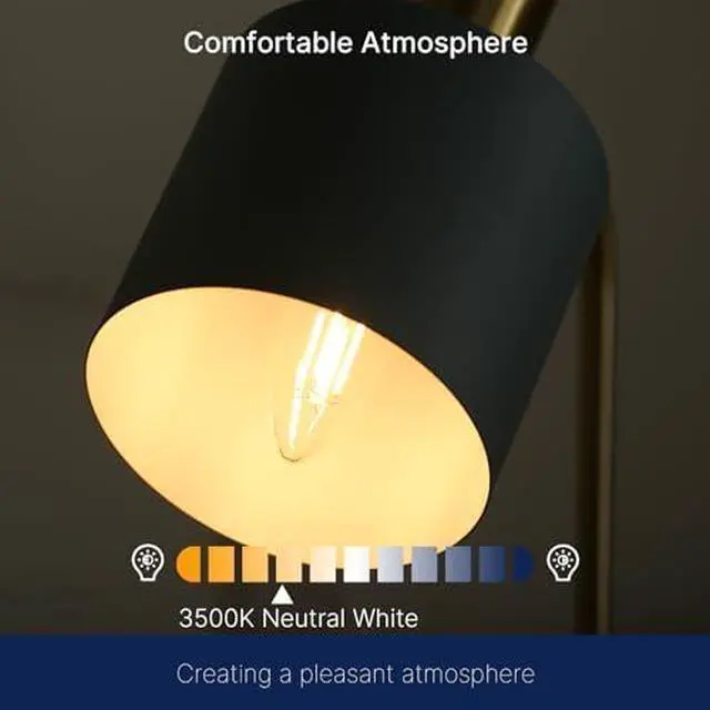 Alt view image 6 of 6 - 100W Equivalent Candelabra LED Bulbs 5000K Daylight, Dimmable LED Chandelier Light Bulbs for Dining Room, Living Room, Porch, 800LM, E12 Base, 24 Pack UL,CA65 Listed.