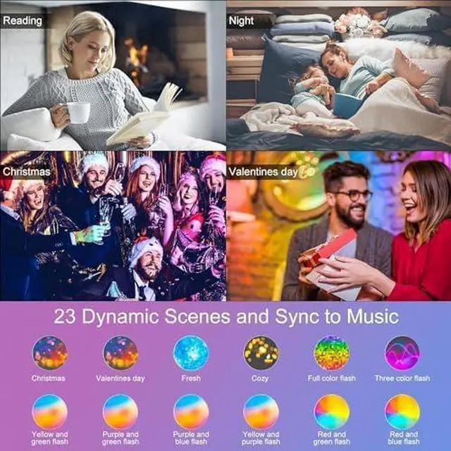 Alt view image 6 of 6 - Smart Recessed Lighting 6 Inch RGBCW Color Changing 16W LED Downlight with Junction Box,1350 Lumen Recessed Ceiling Light Compatible with Alexa,Dimmable by Bluetooth Control -6Pack