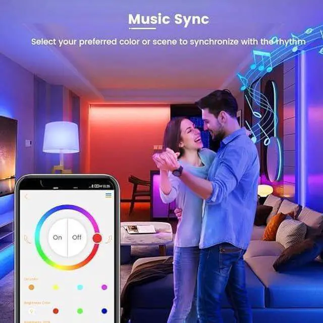 Alt view image 2 of 5 - BR30 Smart Flood Light Bulb, 85W Equivalent WiFi Smart Bulb, RGBCW, Music Sync, Color Changing Bulb Compatible with Alexa and Google Home, 8 Pack