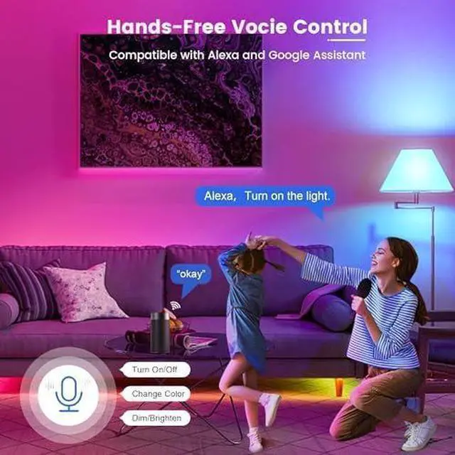 Alt view image 3 of 5 - BR30 Smart Flood Light Bulb, 85W Equivalent WiFi Smart Bulb, RGBCW, Music Sync, Color Changing Bulb Compatible with Alexa and Google Home, 8 Pack
