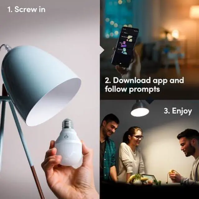 Main image of White A19 WiFi Smart LED Light Bulb, Dimmable, No Hub Required, Works with Alexa and Apple Home Kit, Hey Google, 2700k Warm White, 650 Lumens, 25,000-hour Lifetime, L3A19LW06E26US/12, 12 Pack