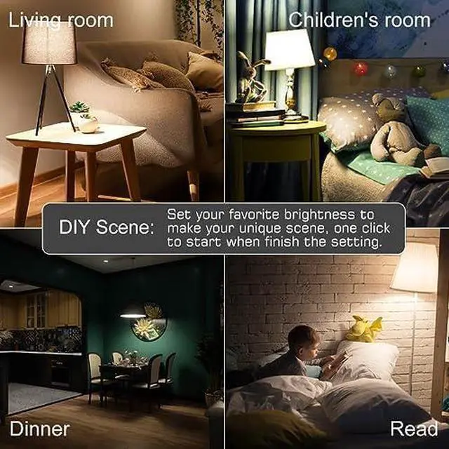 Alt view image 6 of 6 - Light Bulb 1300LM, 12W Smart Light Bulbs Warm White to Daylight Tunable, A19 E26 Bluetooth LED Bulbs for Bedroom Kitchen Living Room Office12 Pack