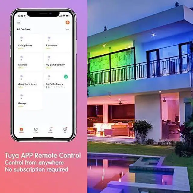 Alt view image 2 of 6 - Smart Light Bulbs, RGBCW WiFi Color Changing Led Bulbs, Smart Bulbs That Work with Alexa & Google Assistant, A19 E26 9W 800LM Multicolor Led Light Bulb, Led Ceiling Fan Light Bulbs, 20 Pack